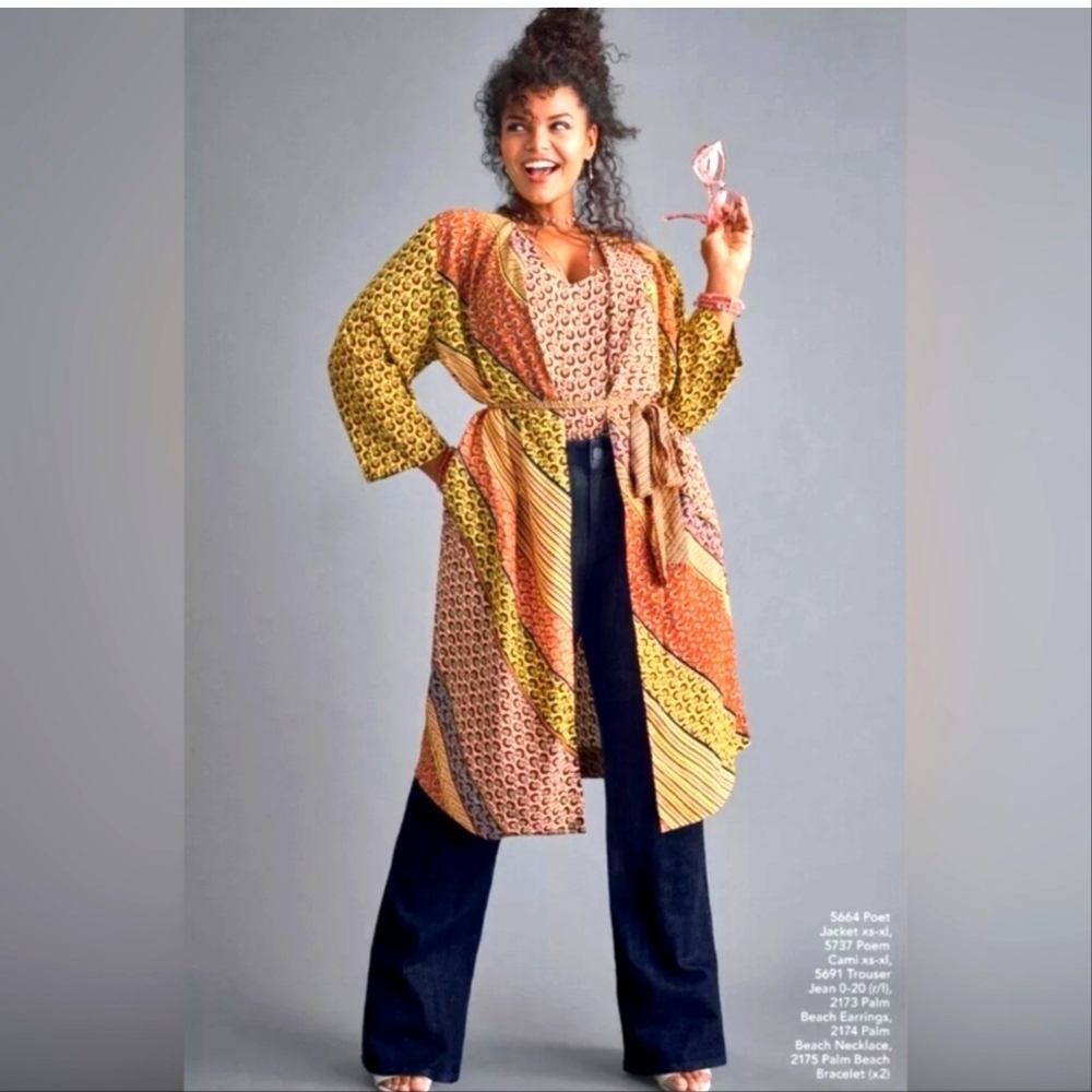 Cabi Poet Multicolor Patterned Women's Jacket - Picture 1 of 10